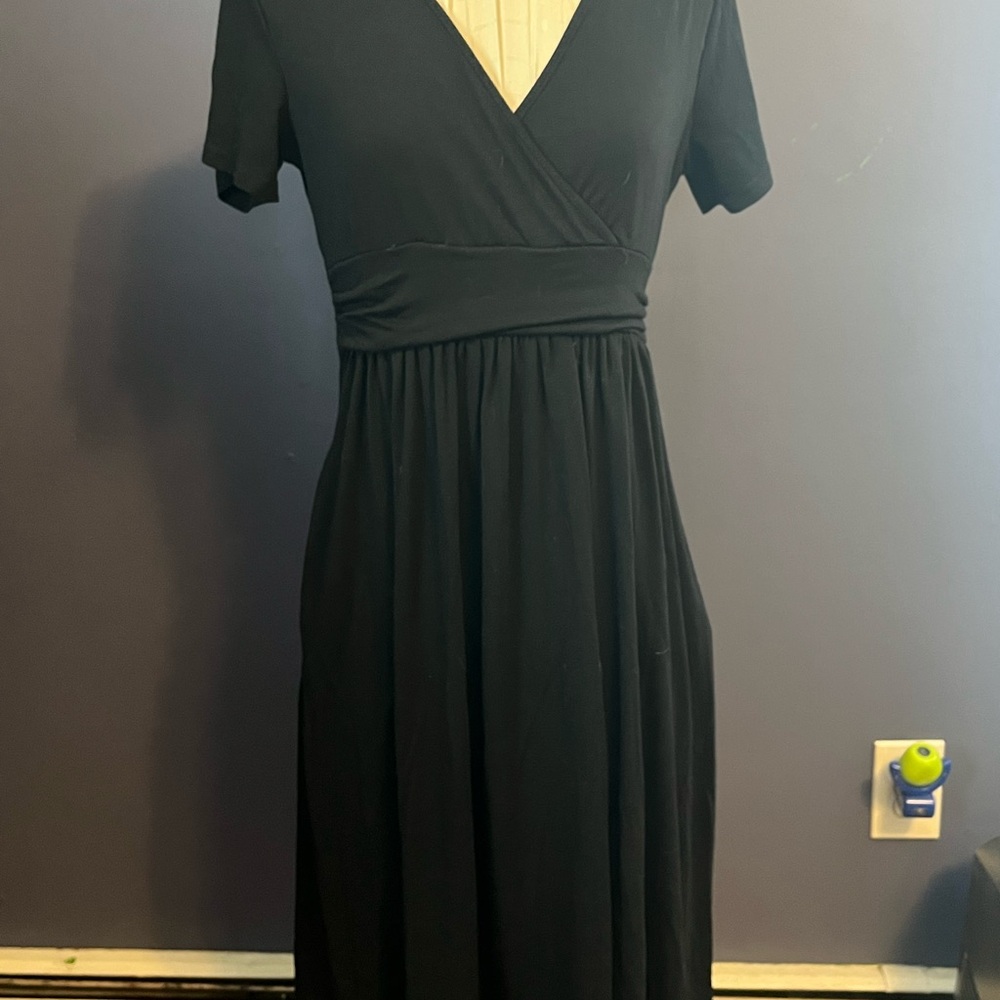 Everyday Black Wrap Dress